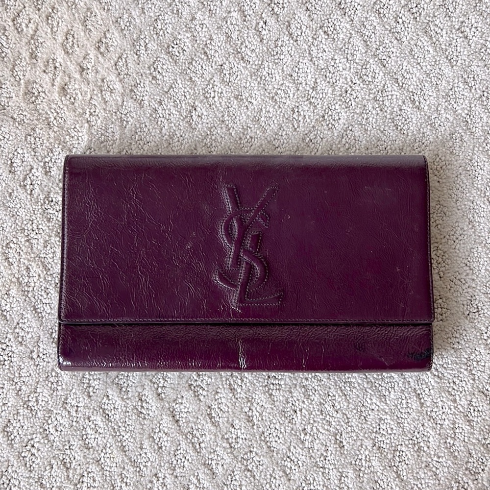Yves Saint Laurent Purple Clutch Bag